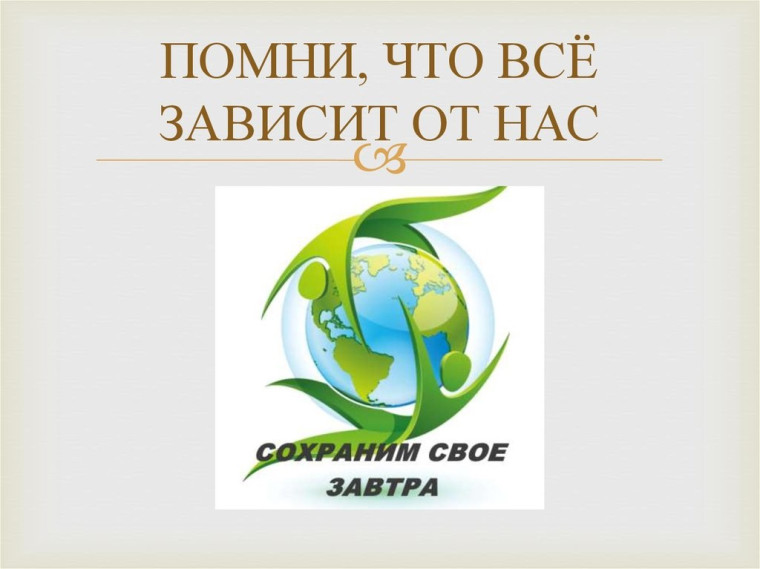 Экология начинается с нас!.